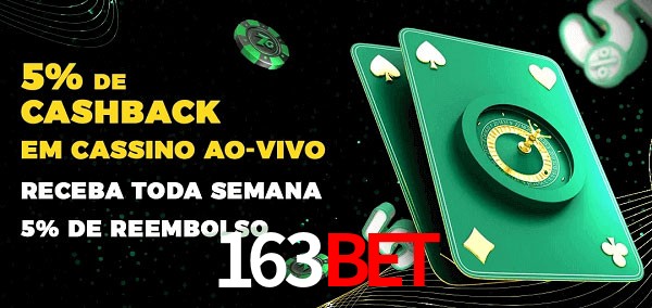 Promoções do cassino ao Vivo 163bet